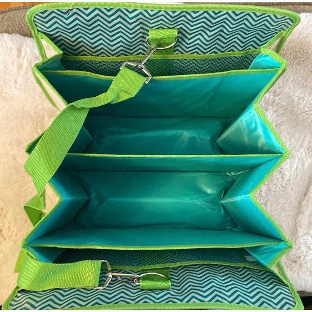 Silpada Expanding‎ Tote Craft Supply Organizer Accordion File Tote